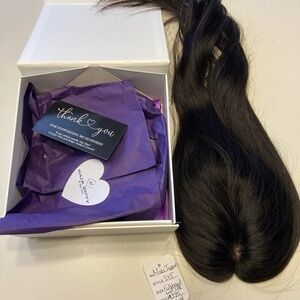 Hair Envy of New York mini topper- natural darkest brown